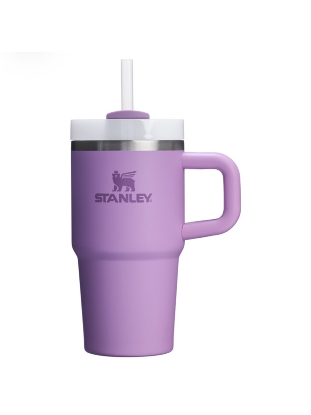 Stanley 20 oz Lavender Travel Tumbler with Handle and Straw